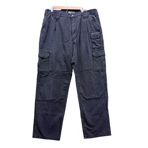 5.11 Tactical Cargo Pants Mens 36x32 Black Cotton Canvas Utility Workwear Rugged